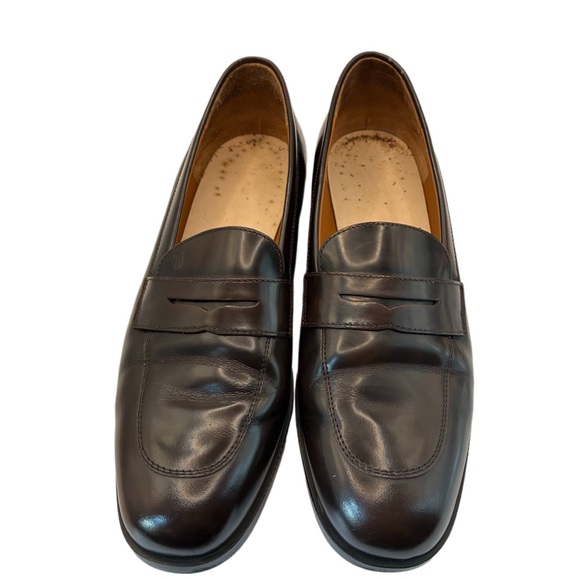 TOD’S Women's Chocolate Brown Patent Leather Penny Loafers US 9 - Picture 3 of 10
